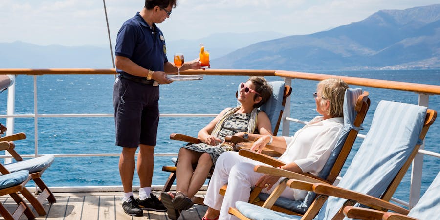 Drinks Being Served on Sea Cloud (Photo: Sea Cloud Cruises) Drinks Being Served on Sea Cloud (Photo: Sea Cloud Cruises)