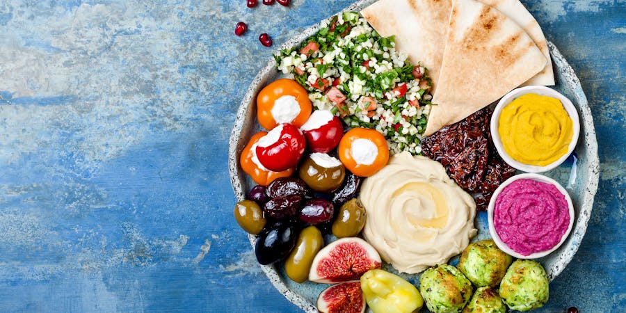 Middle Eastern Meze Platter (Photo: zarzamora/Shutterstock) Middle Eastern Meze Platter (Photo: zarzamora/Shutterstock)