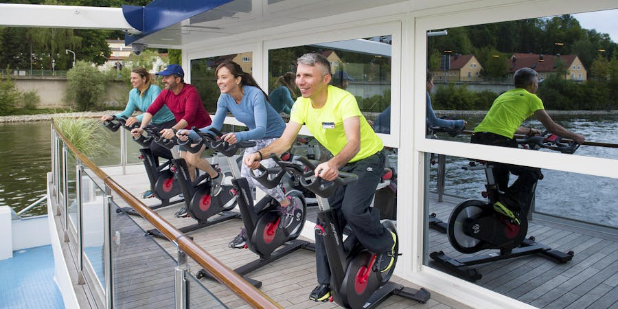 AmaWaterways new AmaMagna offers alfresco spinning (via AmaWaterways) AmaWaterways new AmaMagna offers alfresco spinning (via AmaWaterways)