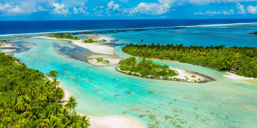 Atoll Island Motu and Coral Reef in French Polynesia, Tahiti (Photo: Maridav/Shutterstock) Atoll Island Motu and Coral Reef in French Polynesia, Tahiti (Photo: Maridav/Shutterstock)