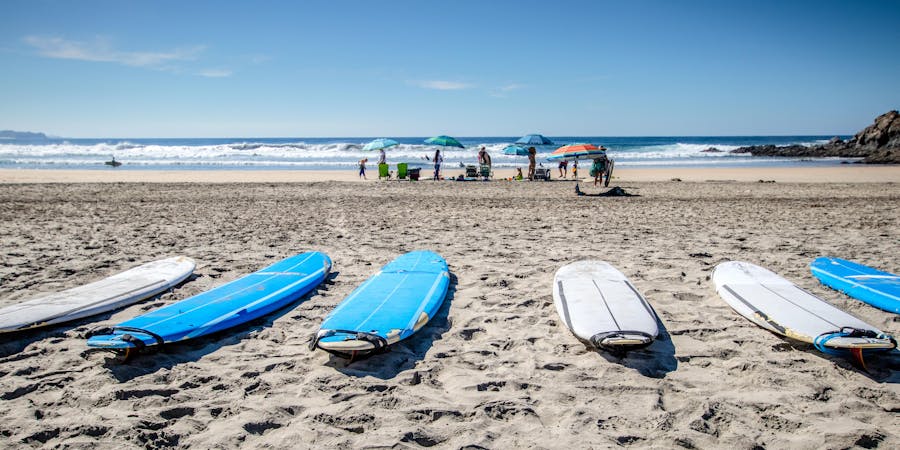Surf Boards at Los Cerritos Beach in Baja California, Mexico (Photo: Globe Guide Media Inc/Shutterstock) Surf Boards at Los Cerritos Beach in Baja California, Mexico (Photo: Globe Guide Media Inc/Shutterstock)