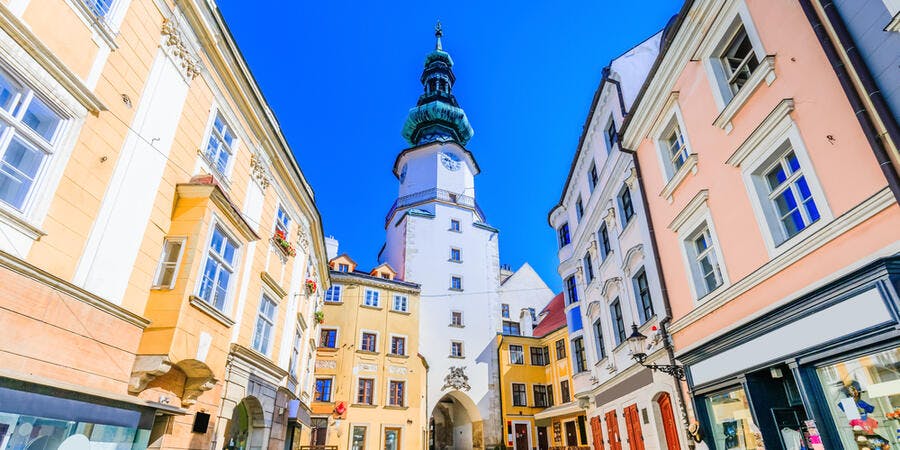 Bratislava's Michael's Gate. (Photo via Shutterstock). Bratislava's Michael's Gate. (Photo via Shutterstock).
