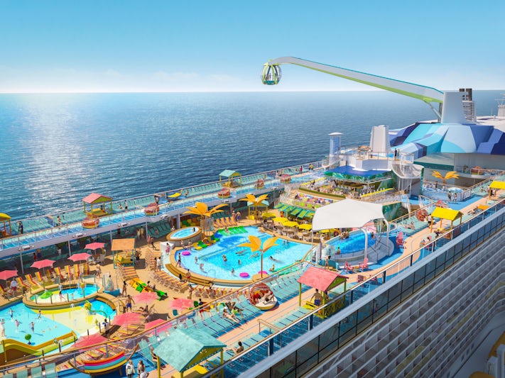 The two-level pool deck on Odyssey of the Seas (Image: Royal Caribbean)