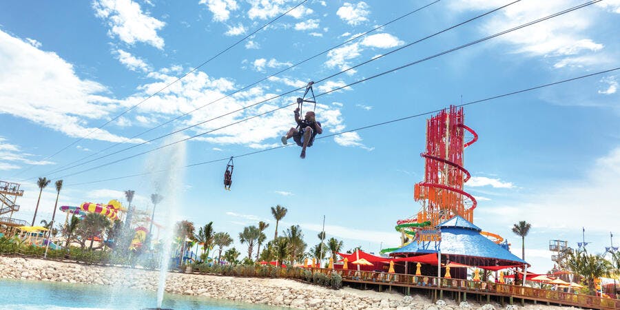 Zip-lining at CocoCay (Photo: Royal Caribbean International) Zip-lining at CocoCay (Photo: Royal Caribbean International)