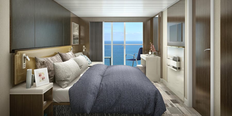 The Balcony Cabin on the post-refurb Norwegian Spirit (Image: Norwegian Cruise Line) The Balcony Cabin on the post-refurb Norwegian Spirit (Image: Norwegian Cruise Line)