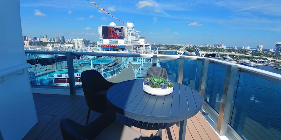View from the Sky Suite balcony on Sky Princess (Photo: Dori Saltzman/Cruise Critic) View from the Sky Suite balcony on Sky Princess (Photo: Dori Saltzman/Cruise Critic)
