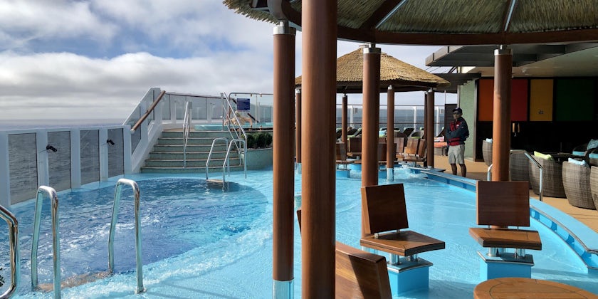 The Havana Pool and in-pool seating area on Carnival Panorama