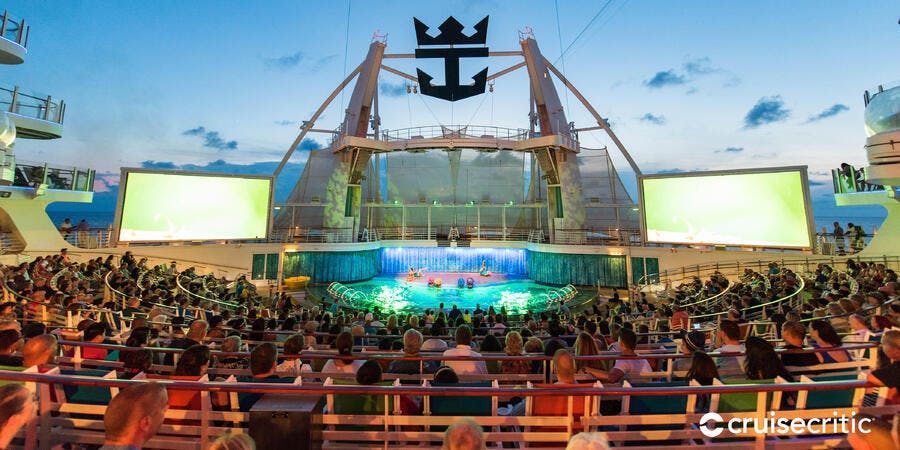 The AquaTheater on Oasis of the Seas (Photo: Cruise Critic) The AquaTheater on Oasis of the Seas (Photo: Cruise Critic)