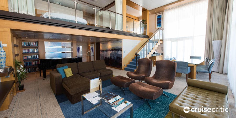 The Royal Loft Suite on Harmony of the Seas (Photo: Cruise Critic) The Royal Loft Suite on Harmony of the Seas (Photo: Cruise Critic)