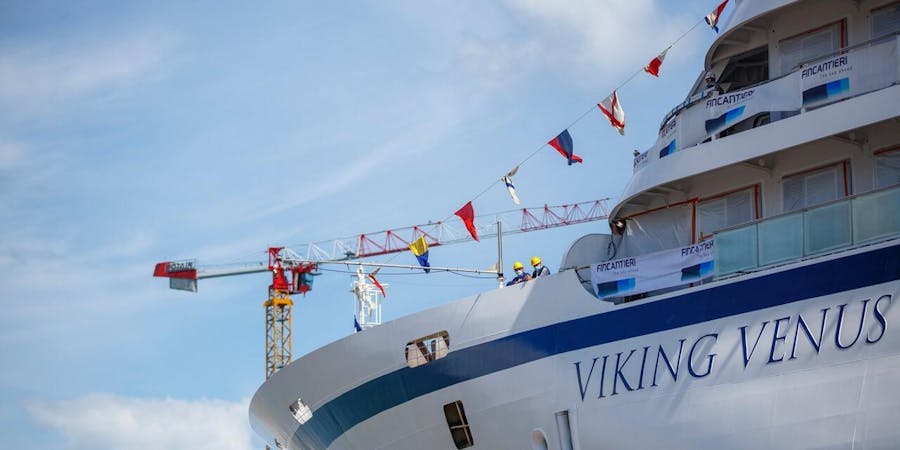 Viking Venus at Italy's Fincantieri shipyard (Photo: Finantieri) Viking Venus at Italy's Fincantieri shipyard (Photo: Finantieri)