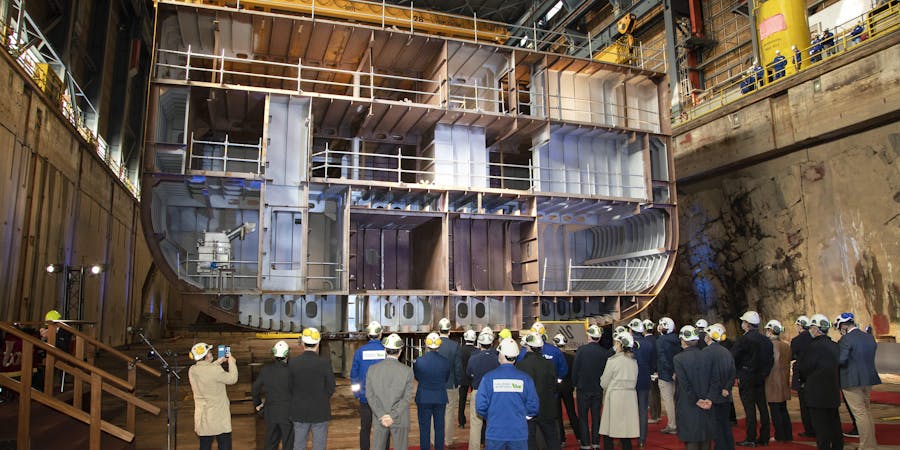 S H Minerva keel laying ceremony S H Minerva keel laying ceremony