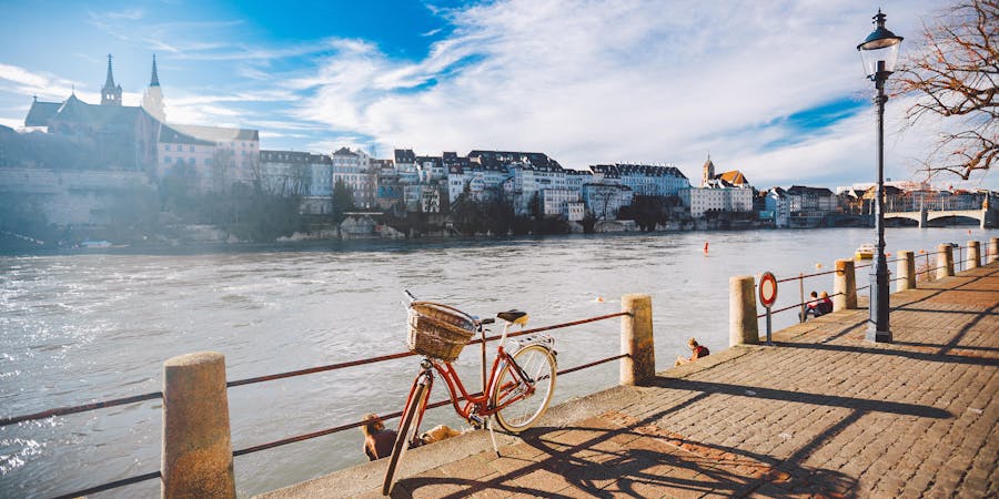 Bike on Walking Path Next to Rhine River (Photo: fotoliza/Shutterstock) Bike on Walking Path Next to Rhine River (Photo: fotoliza/Shutterstock)