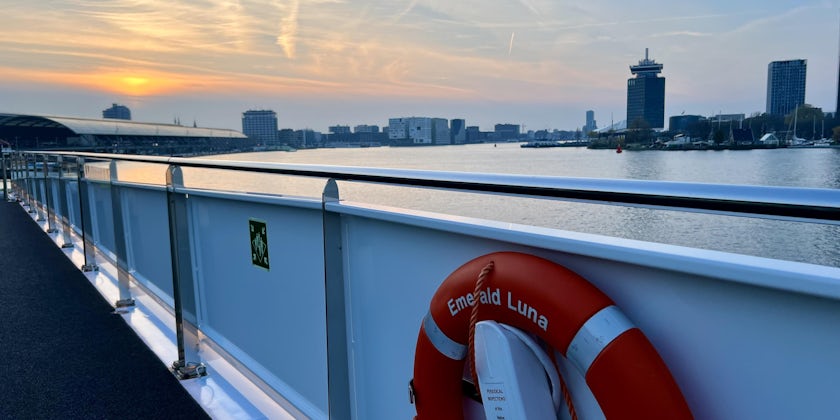 View of Amsterdam from the top deck of Emerald Luna (Photo: Jorge Oliver)