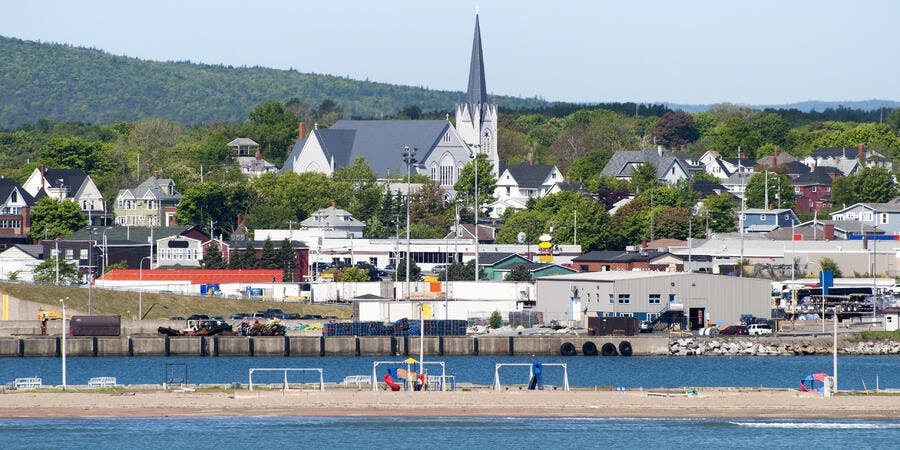 North Sydney Town with St Joseph's Church in the Middle, Nova Scotia (Photo: Ramunas Bruzas/Shutterstock) North Sydney Town with St Joseph's Church in the Middle, Nova Scotia (Photo: Ramunas Bruzas/Shutterstock)