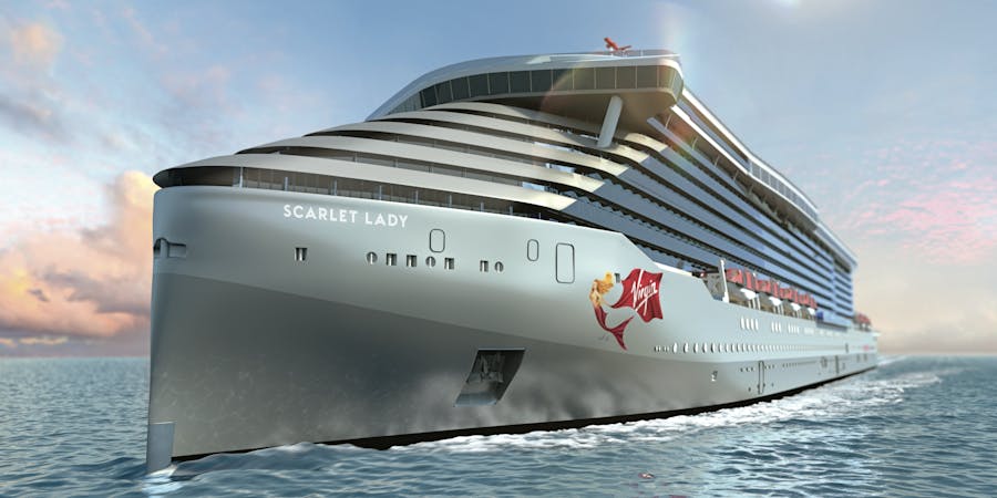 Artist rendering of Scarlet Lady (Image: Virgin Voyages) Artist rendering of Scarlet Lady (Image: Virgin Voyages)