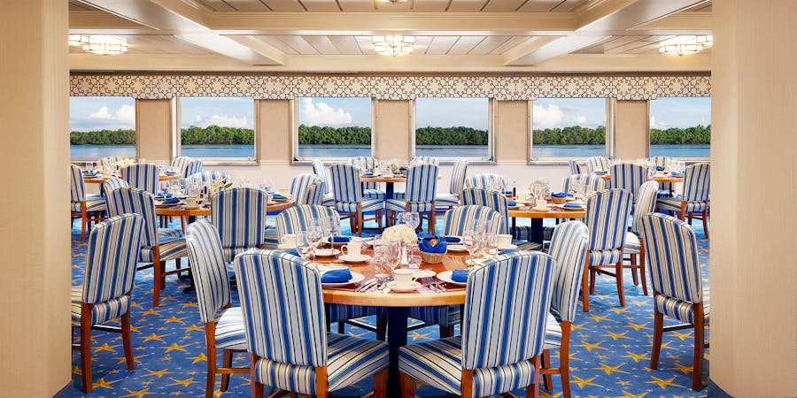 Main Dining Room on American Constellation (Photo: American Cruise Lines) Main Dining Room on American Constellation (Photo: American Cruise Lines)