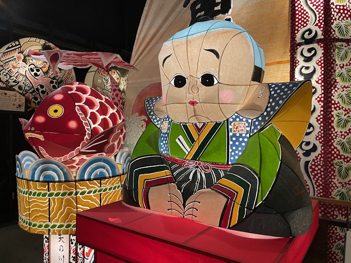 Neputa Festival float display in museum in Hirosaki, Aomori