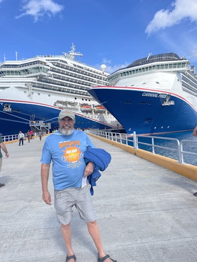 Me at Cozumel with the ship in the background