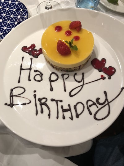 It was my husband’s 78 birthday while we were on the cruise…he was surprised by this!