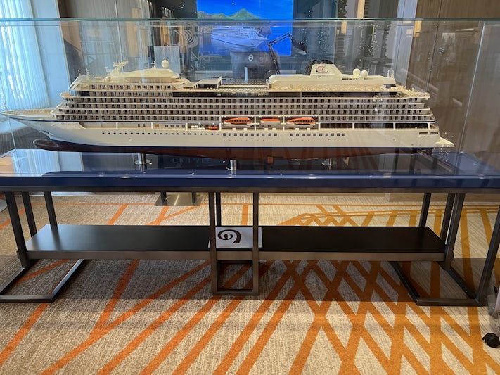 model of ship on the actual ship