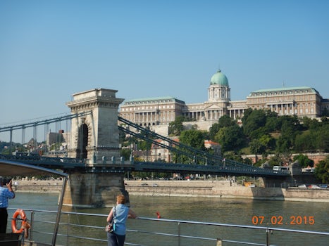 Castle Buda and Chain Bridge in Budapest