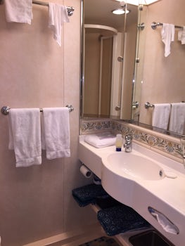 8350 - Sink and towel racks from the door to bathroom