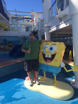 Me and Sponge Bob having a libation