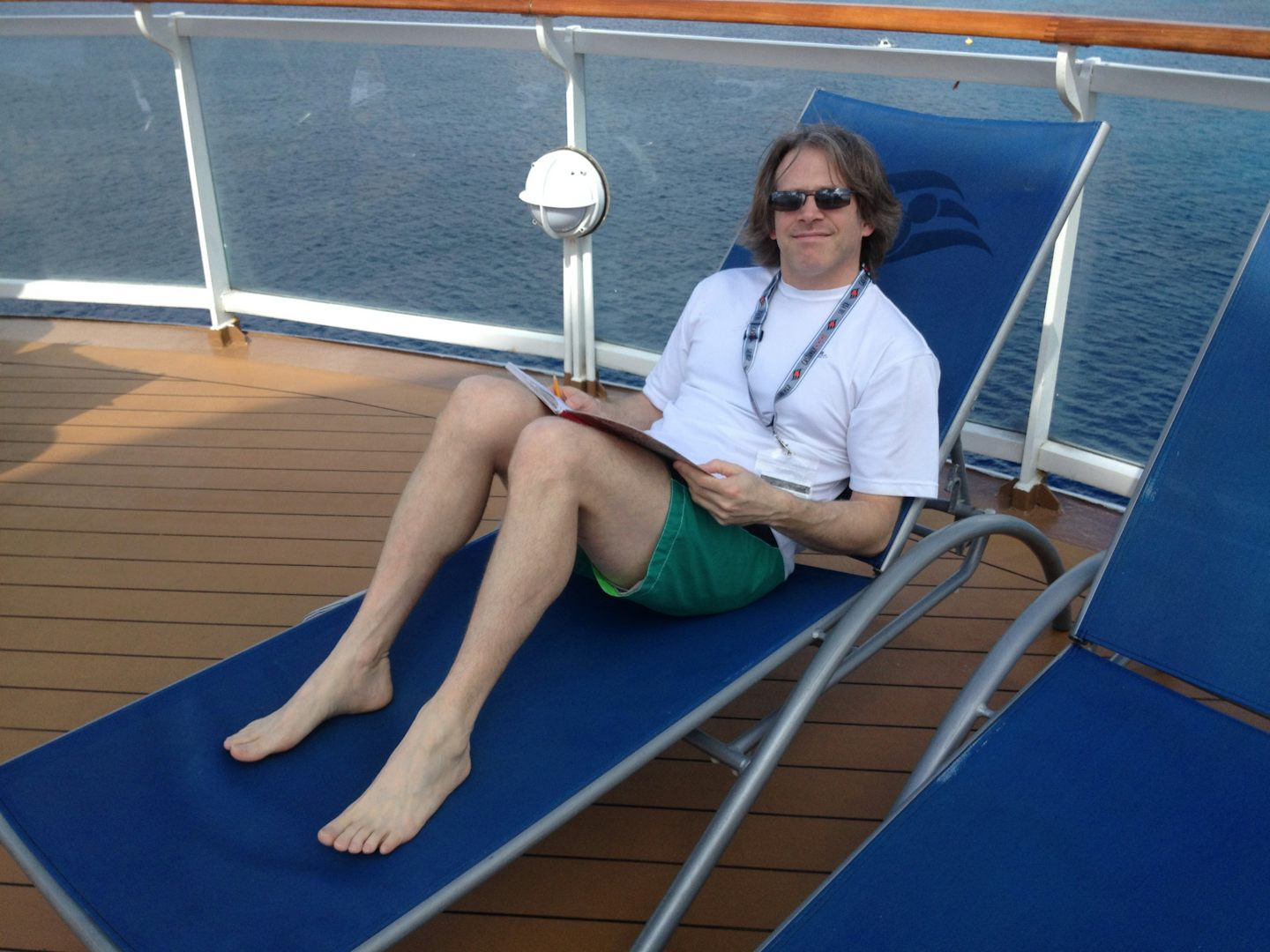 John relaxing at Castaway Cay