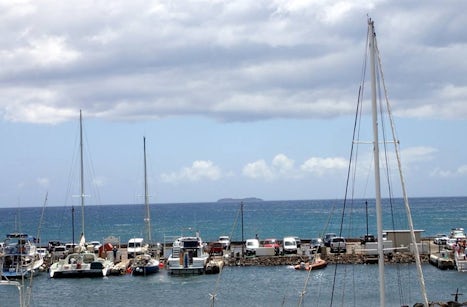 Looking across the marina at Kahoolawe from Maui Ocean Center