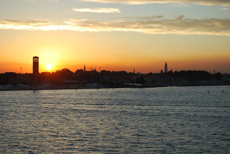 Leaving Venice at Sunset