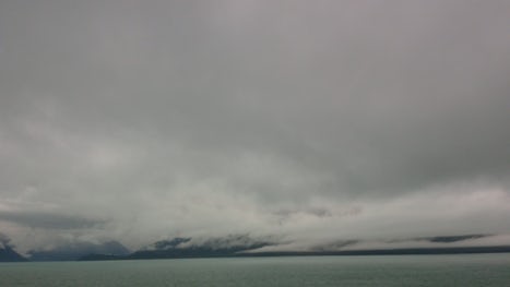 snow covered peaks leading to Glacier Bay