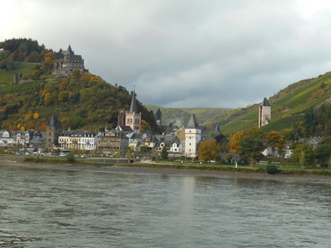 View on the Middle Rhine River from Viking Idi