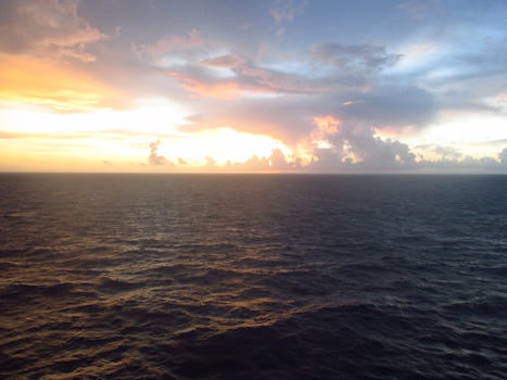 watching sun go down on Caribbean