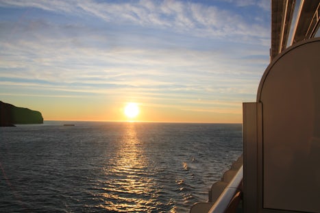 sunrise from the balcony of Golden Akaroa