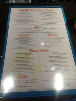 Margaritaville menu
