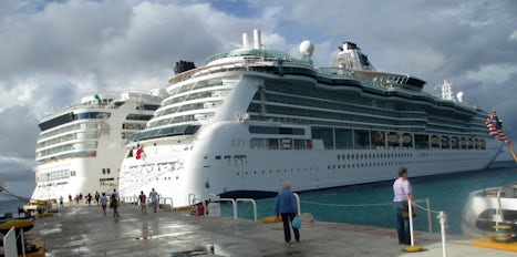 Norwegian and Princess docked side by side at Cozumel