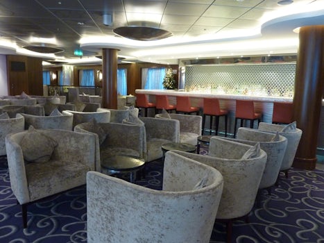 One of many lounges on the ship. This one is called Shakers.  In the evening someone plays the piano.