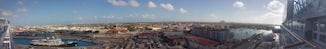 A panorama of Aruba from our balcony.