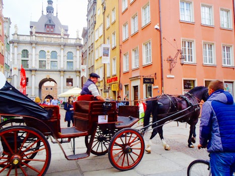 Carriage in the Medieval City of Gdansk
