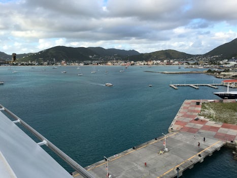 View of St Maarten from the upper deck