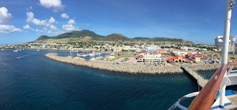 St Kitts view from the deck of the ship
