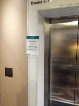 Haven guest only elevator during embarkation