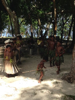 Children dancing on Doini Island