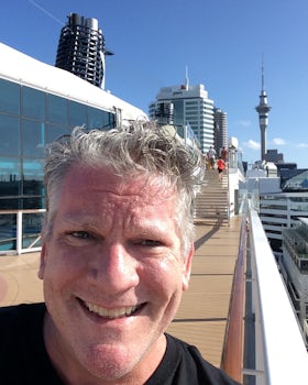 First day on the ship in Auckland, New Zealand. Beautiful weather.