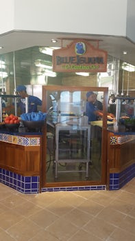 Blue Iguana Cantina tortilla maker ... yum.