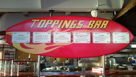 Guys Burgers Toppings Bar ... a meal in itself