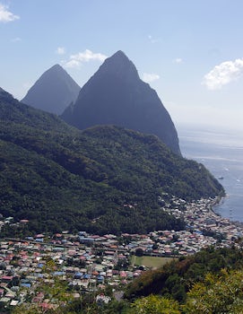 The Pitons and Soufriere, St Lucia