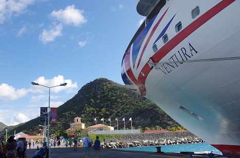 berthed in Antigua