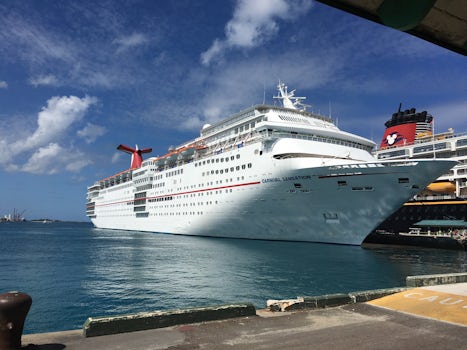 Carnival sensation docked in Nassau