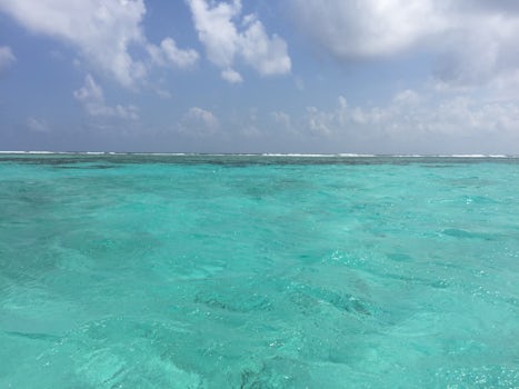 Water off island of Caye Caulker
